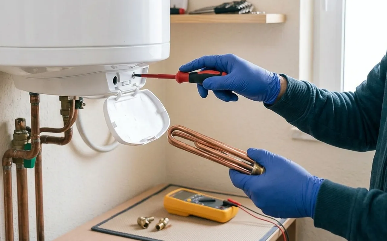 Substituição da resistência de um termoacumulador elétrico